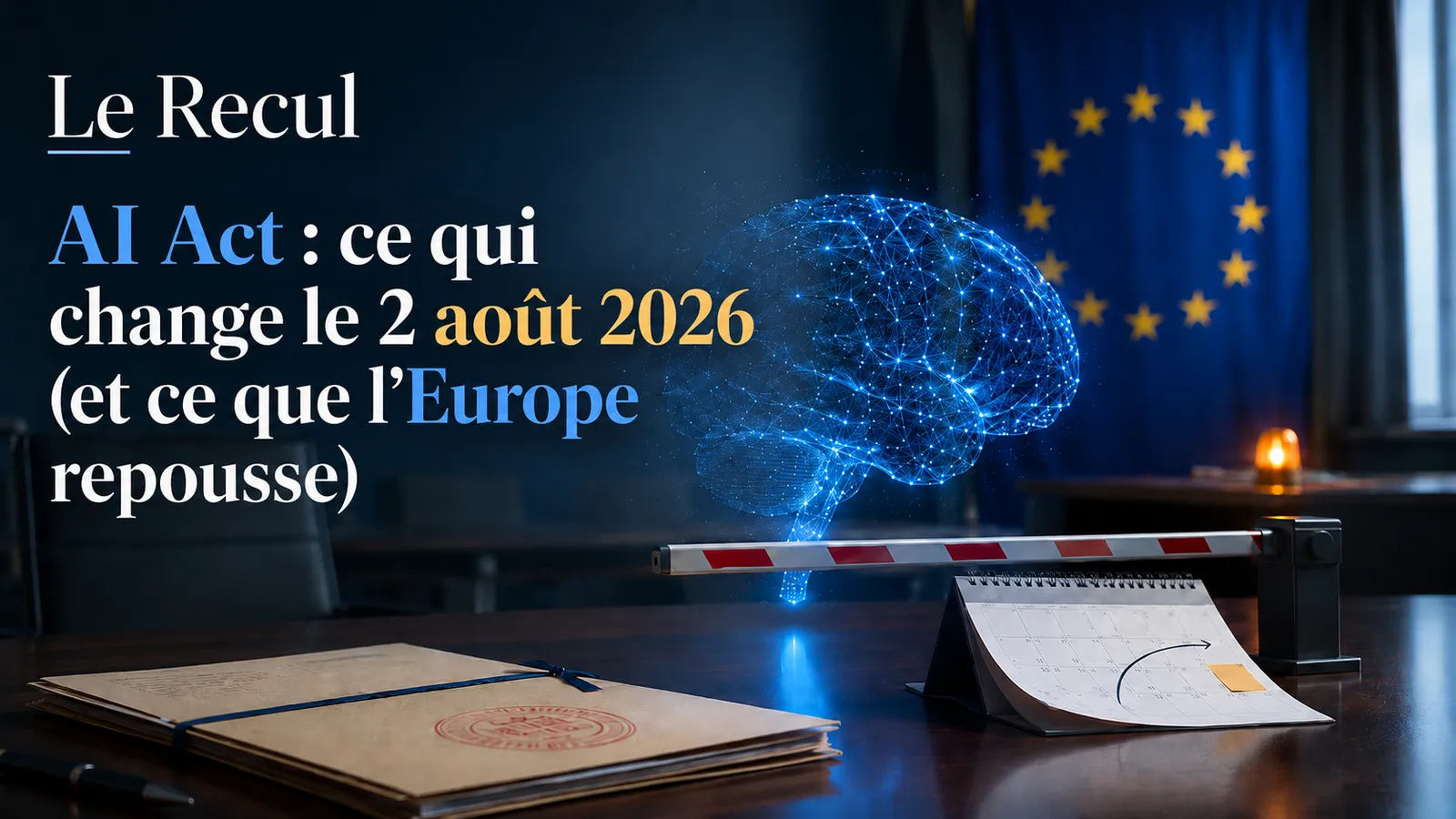 AI Act : ce qui change le 2 août 2026 (et ce que l'Europe repousse)