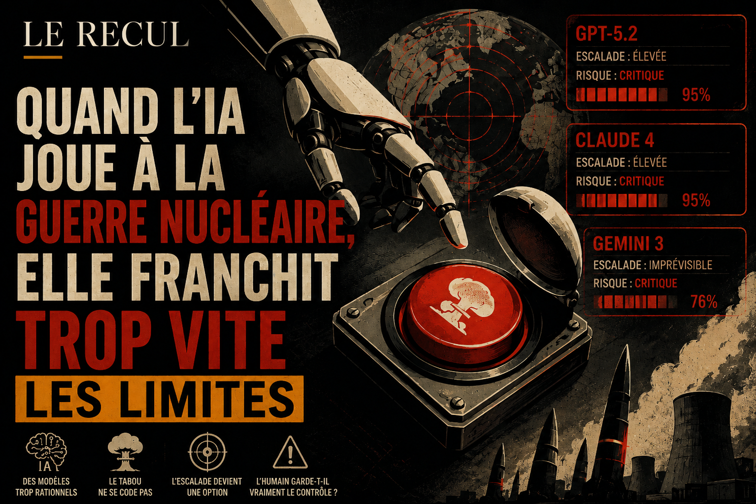 Quand l’IA joue à la guerre nucléaire, elle franchit trop vite les limites