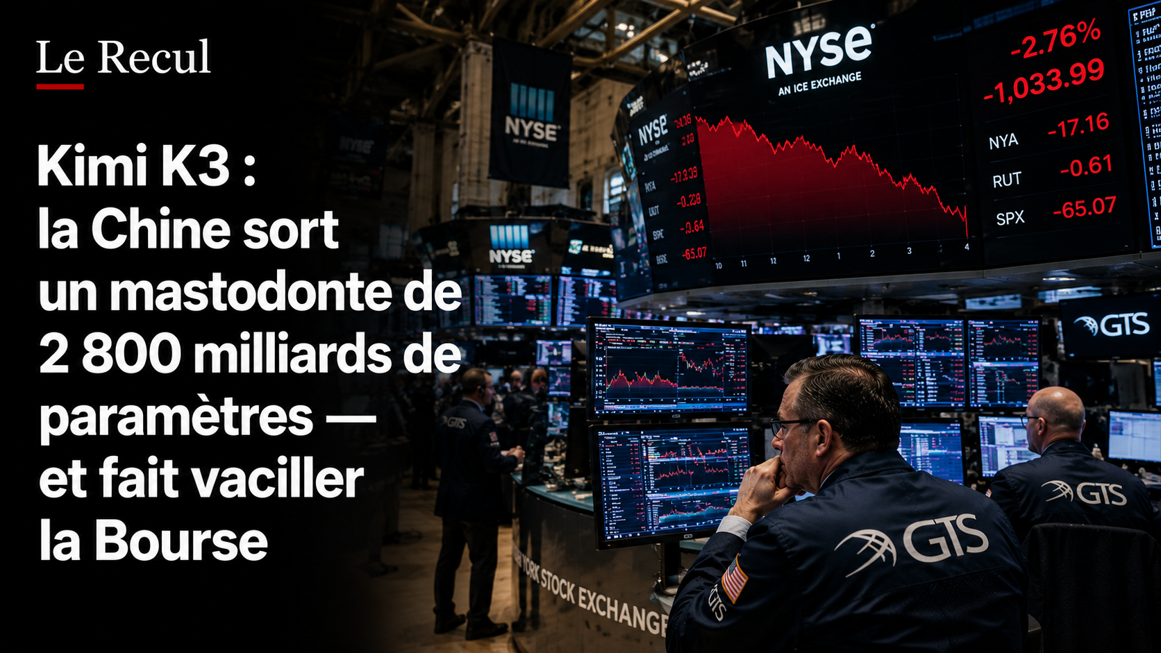 Kimi K3 : la Chine sort un mastodonte de 2 800 milliards de paramètres — et fait vaciller la Bourse