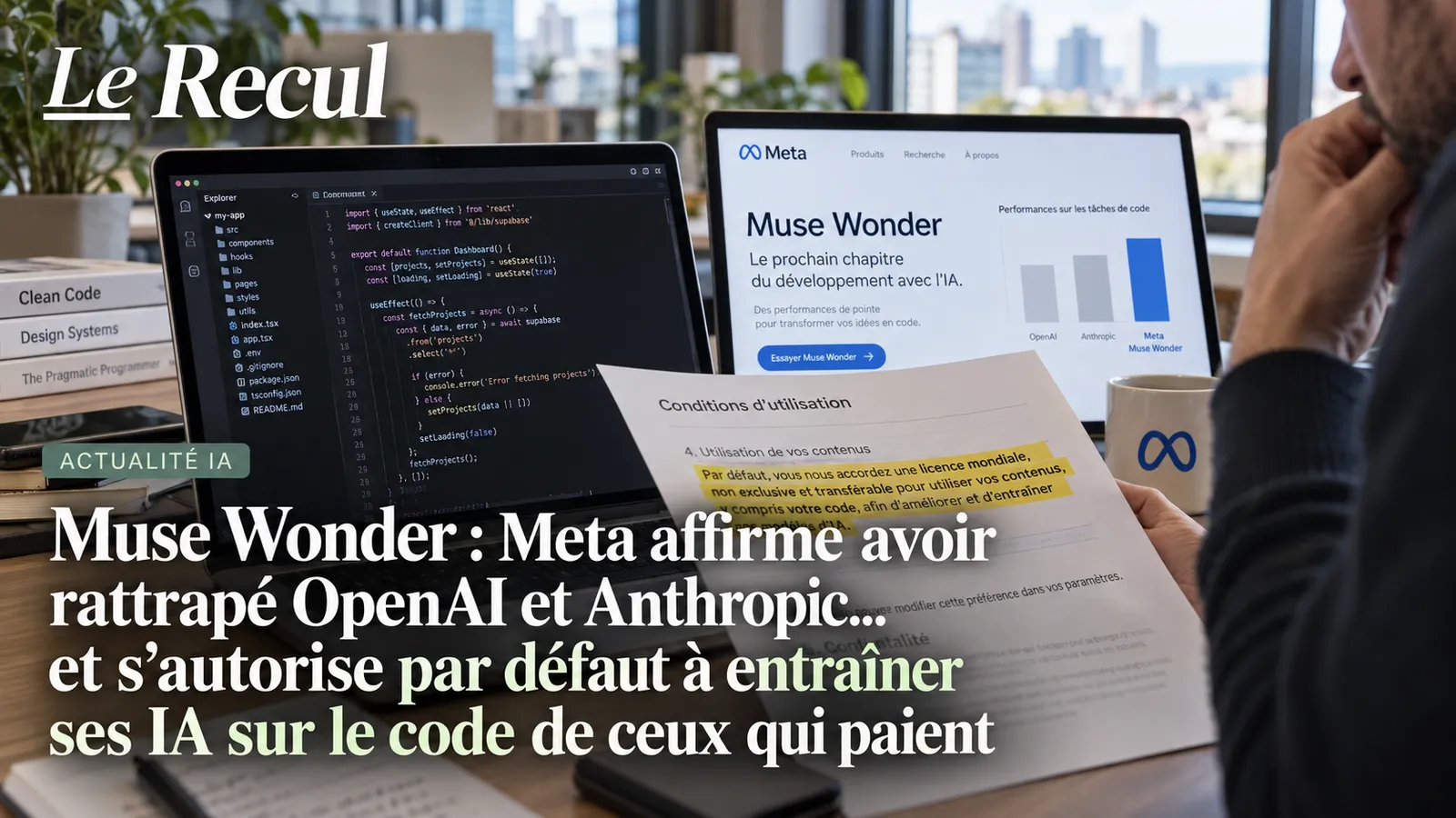 Muse Wonder : Meta affirme avoir rattrapé OpenAI et Anthropic, et s'autorise par défaut à entraîner ses IA sur le code de ceux qui paient