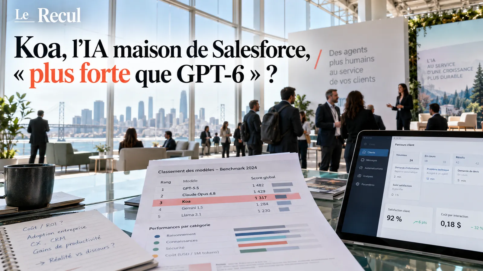 Koa, l'IA maison de Salesforce, « plus forte que GPT-6 » ? Ses propres chercheurs la classent derrière GPT-5.5 et Claude